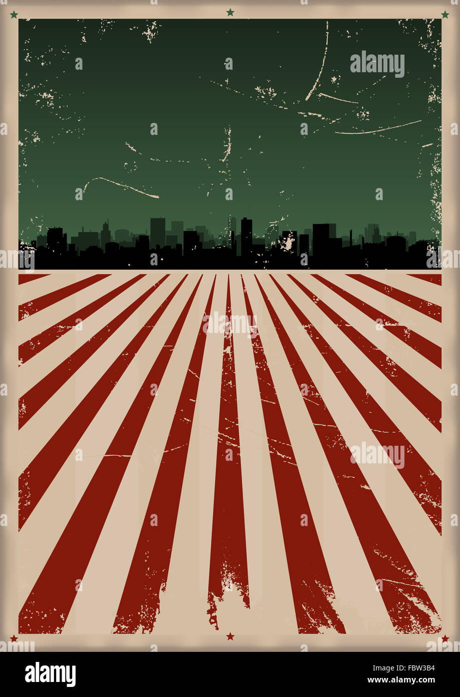 Grunge amerikanische Poster Stockfoto