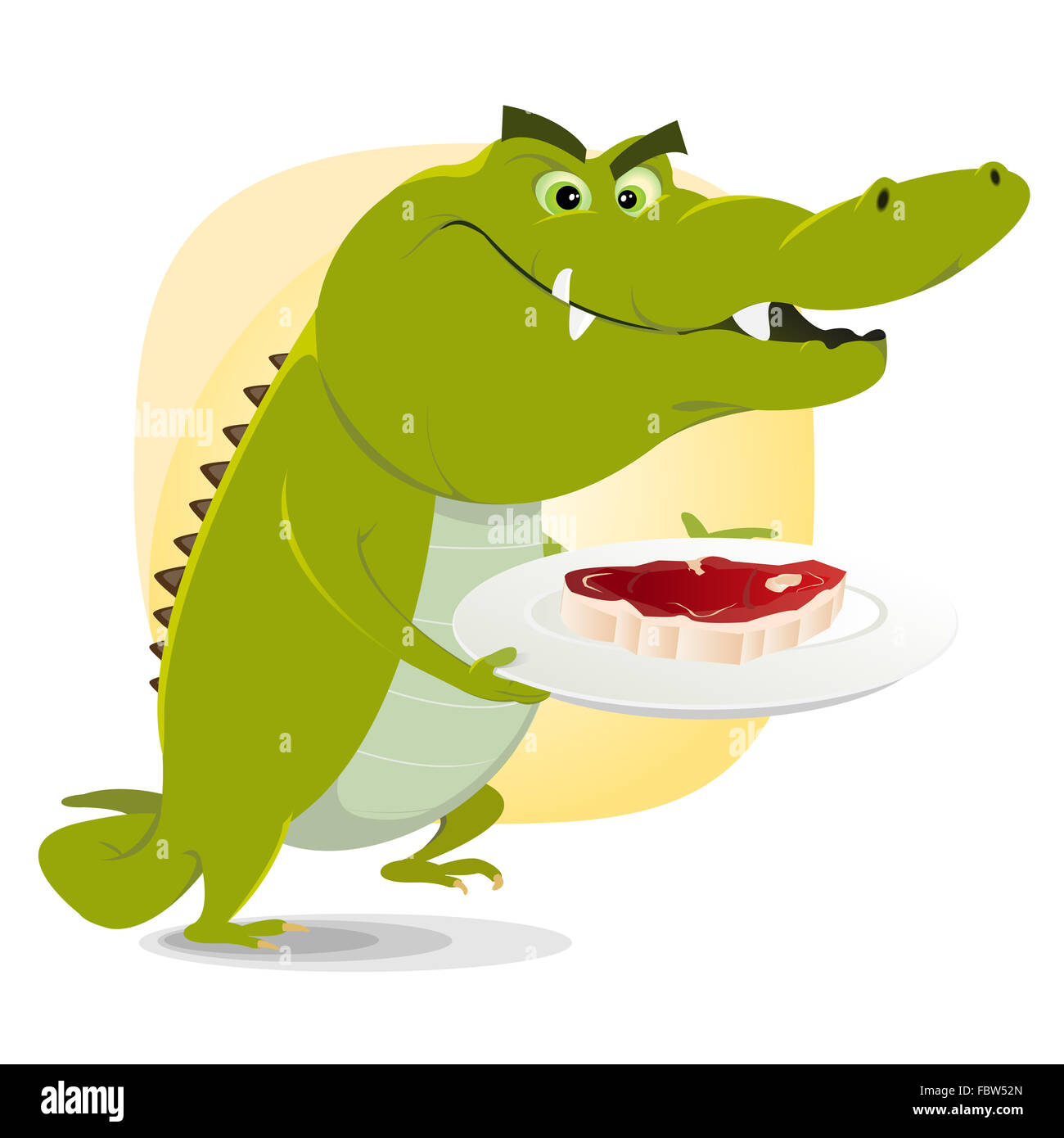 Krokodil-Mittagessen Stockfoto