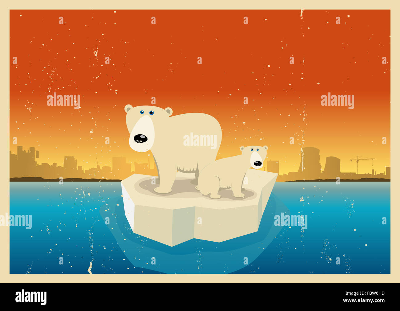 Globale Erwärmung folgen Stockfotografie Alamy