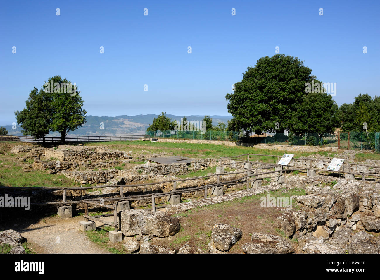 Etruskische akropolis, Volterra, Toskana, Italien Stockfoto