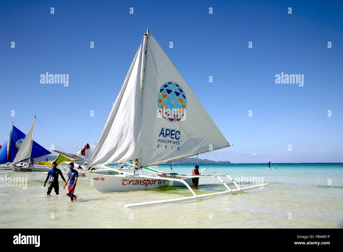 Philippinen Boracay White Beach, einem der schönsten Strände der Welt Adrian Baker Stockfoto