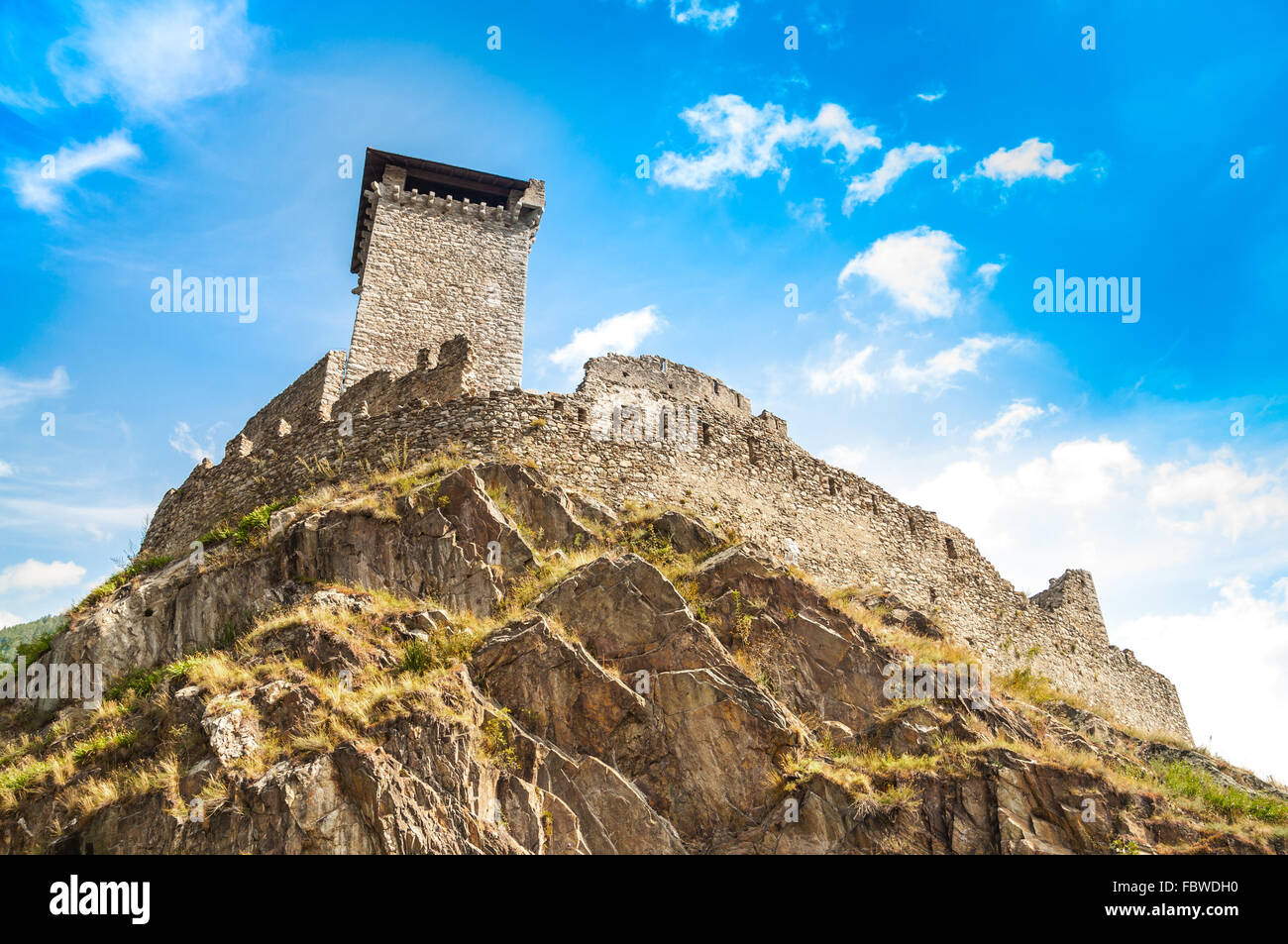 Burg St. Micheal in Ossana Stockfoto