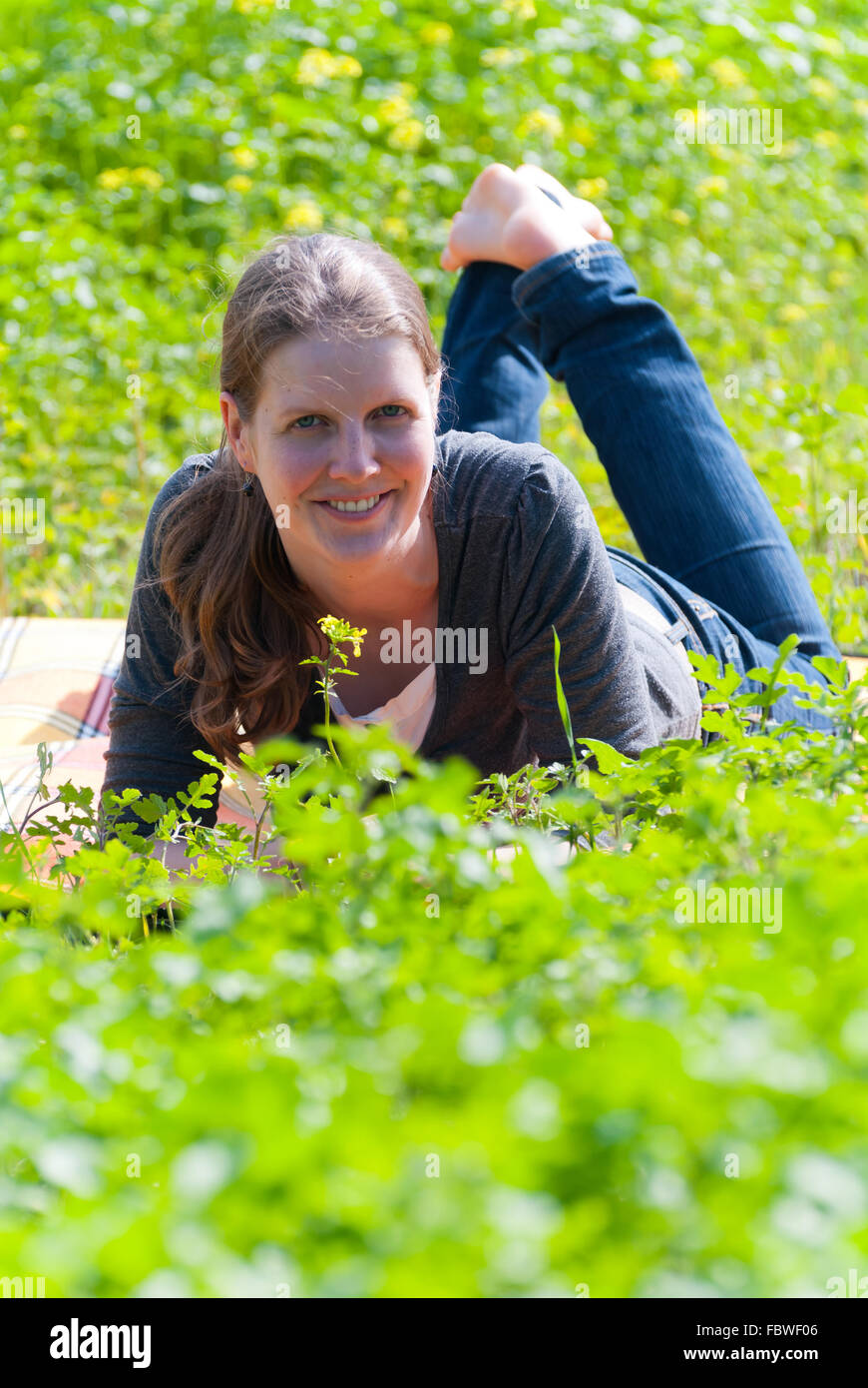 Frau-Lesebuch Stockfoto