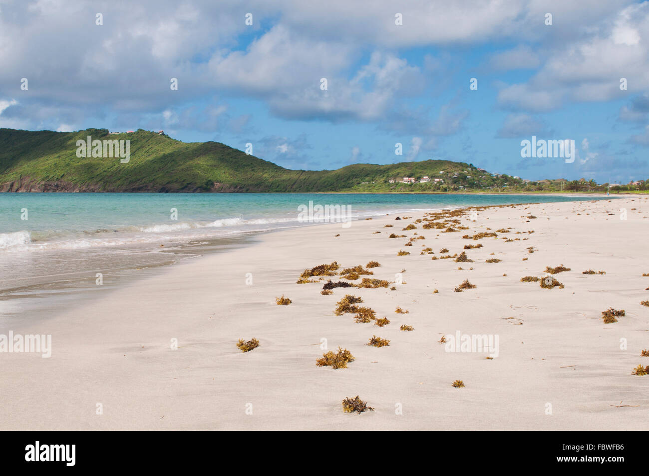 menschenleeren Sandstrand in Vieux Fort Stockfoto