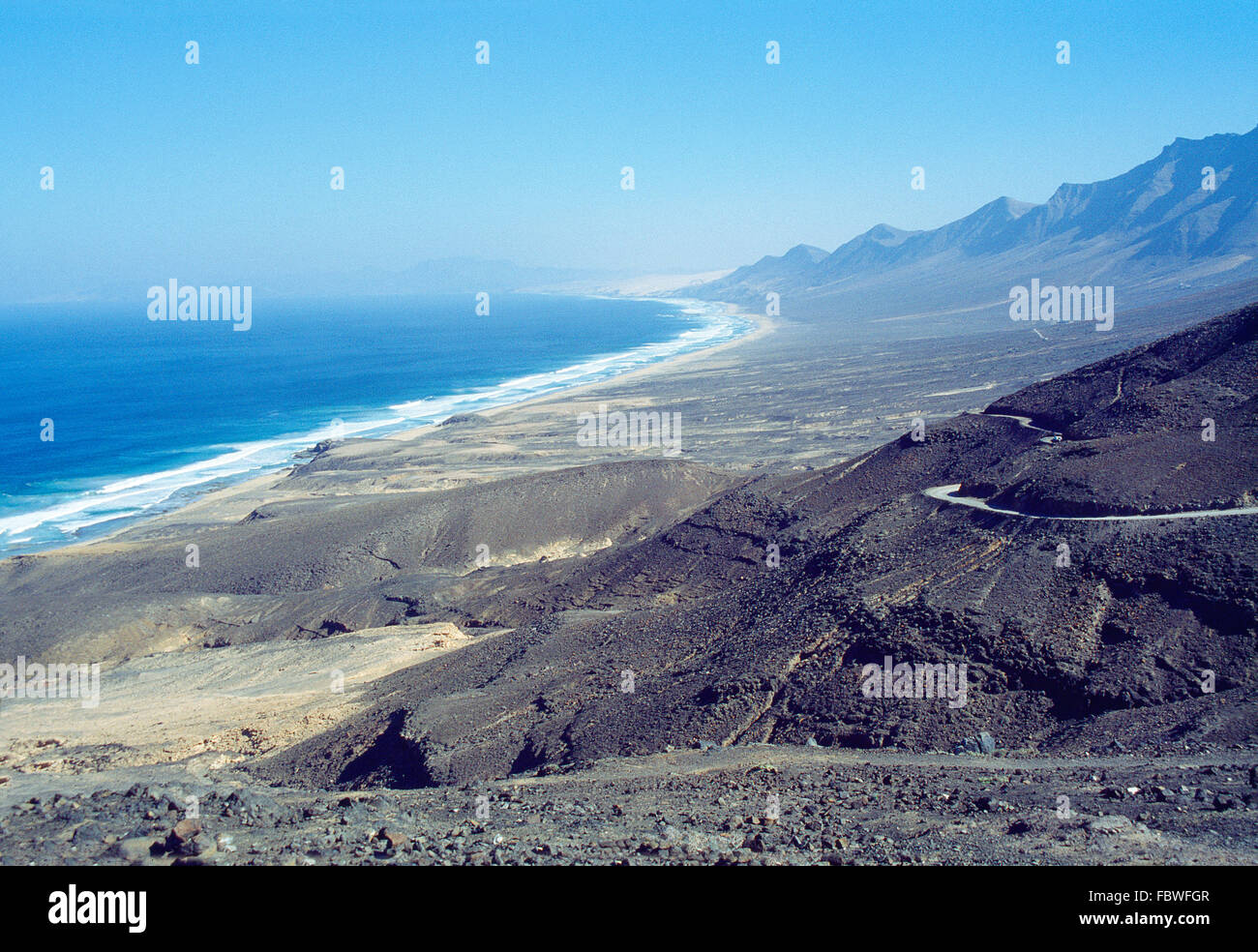 Barlovento Beach. Naturschutzgebiet Jandia, Fuerteventura Island, Kanarische Inseln, Spanien. Stockfoto