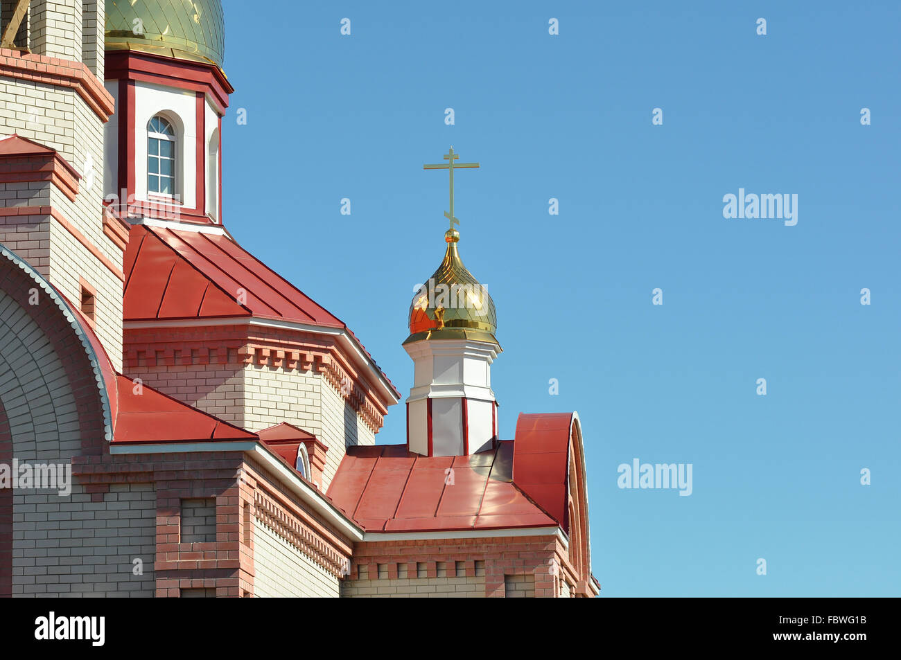 Architektonische Elemente der orthodoxen Kirche Stockfoto