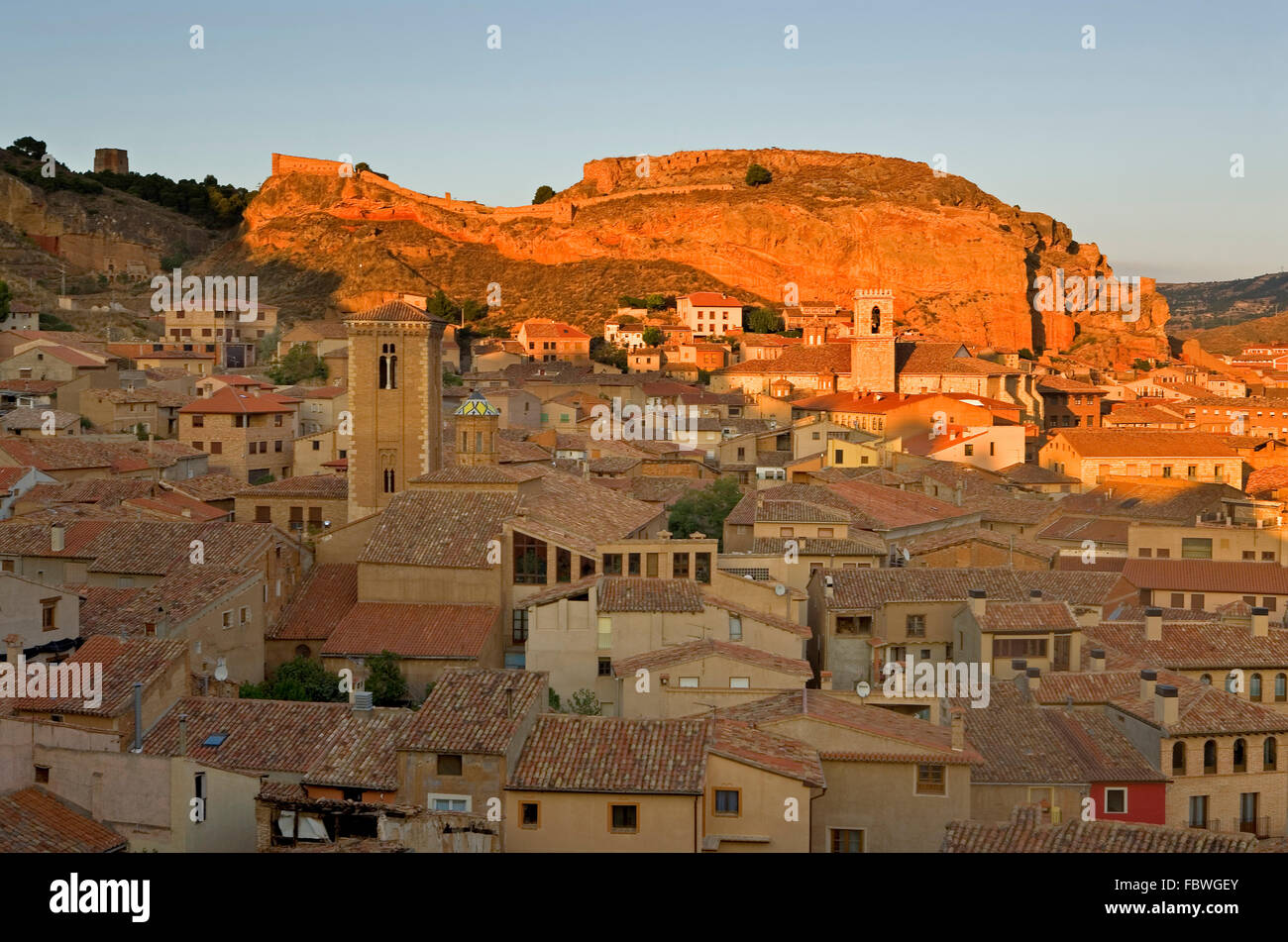 Spanien, Provinz Zaragoza, Daroca. Stockfoto