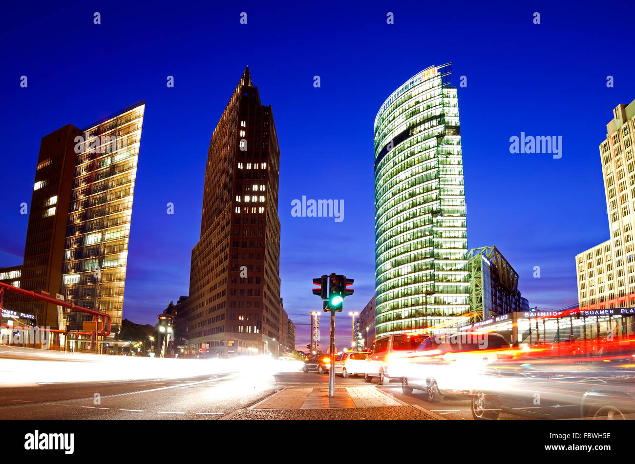 Hochhäuser am Potsdamer Platz in berlin Stockfoto