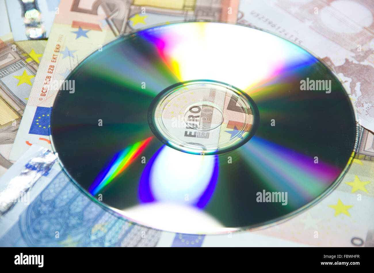 Daten-cd-Geld Stockfoto