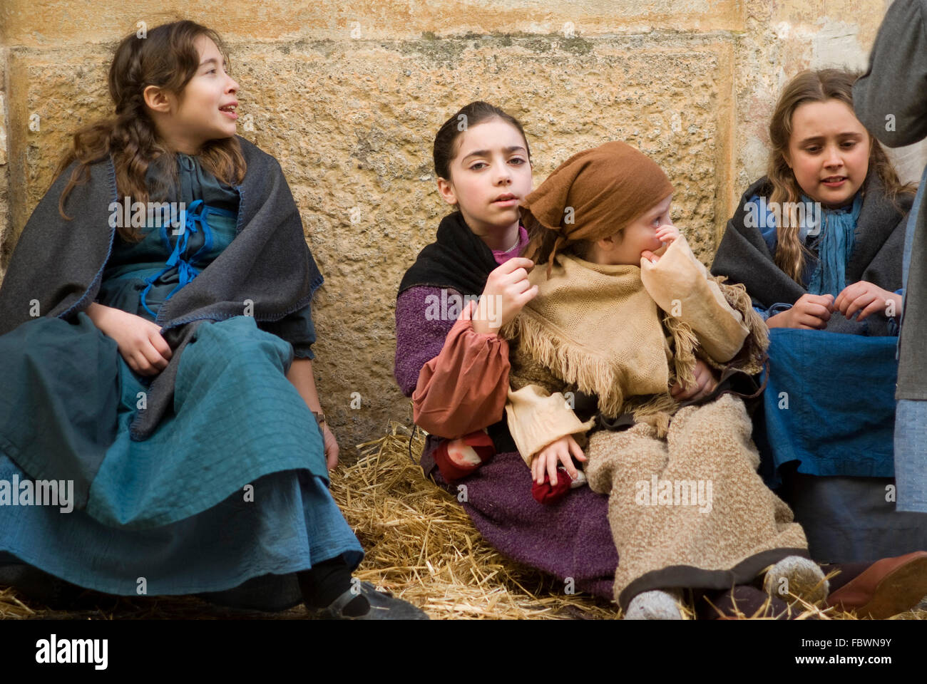 Mittelalterliches Kostüm-party Stockfoto