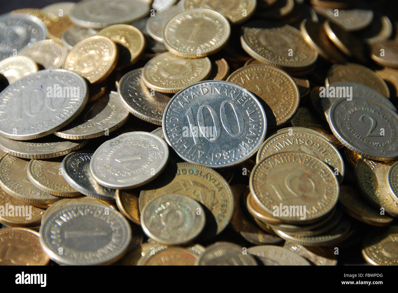 Veraltet Geld Stockfoto