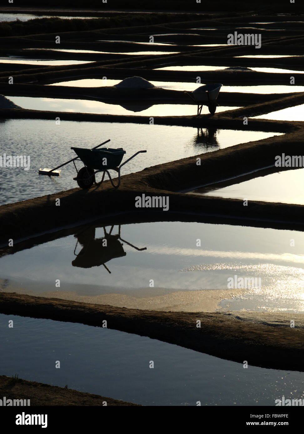 Abendstimmung in der Saline Stockfoto