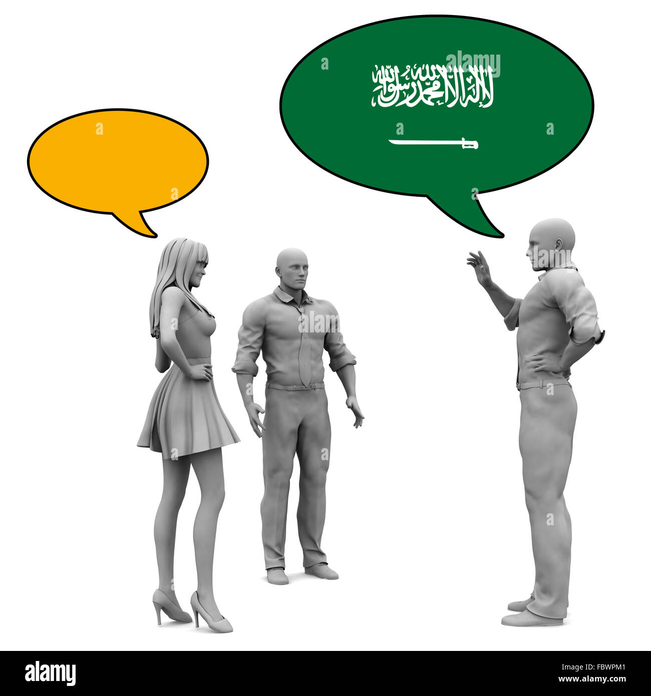 Lernen Sie arabische Kultur und Sprache zu kommunizieren Stockfoto