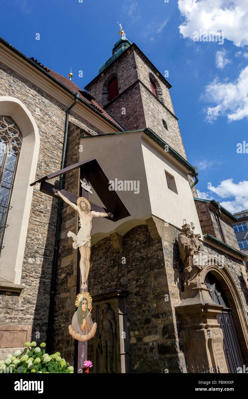 Kirche St. Heinrich und St. Kunigunde in Jindrisska, Prag, Tschechische Republik Stockfoto