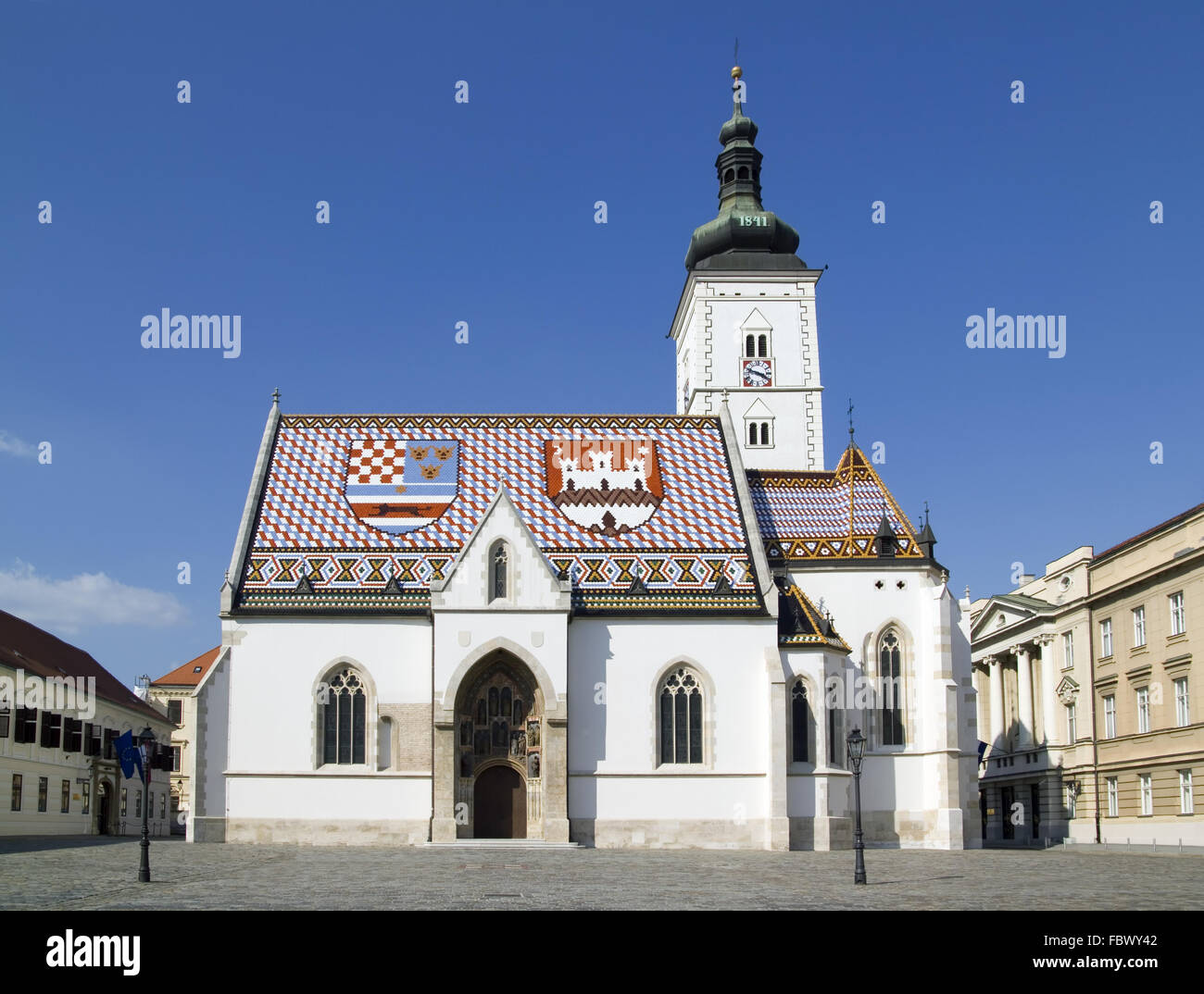 Kirche St. Mark Zagreb Kroatien Stockfoto