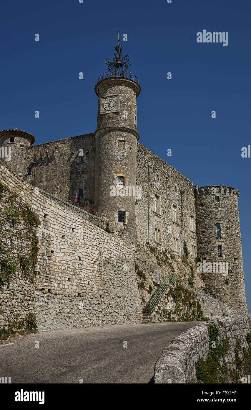 Höhenburg, übersetzt, Gard, Frankreich Stockfoto