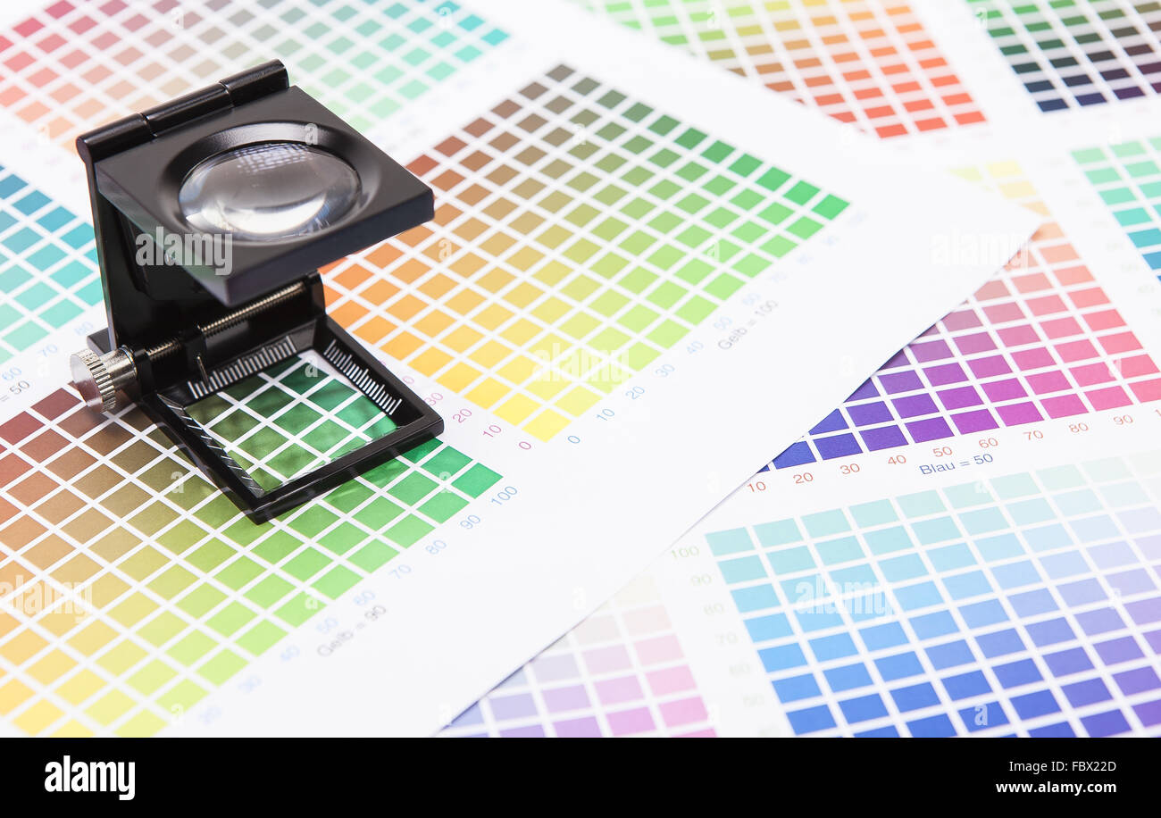 Drucker-Messung Stockfoto