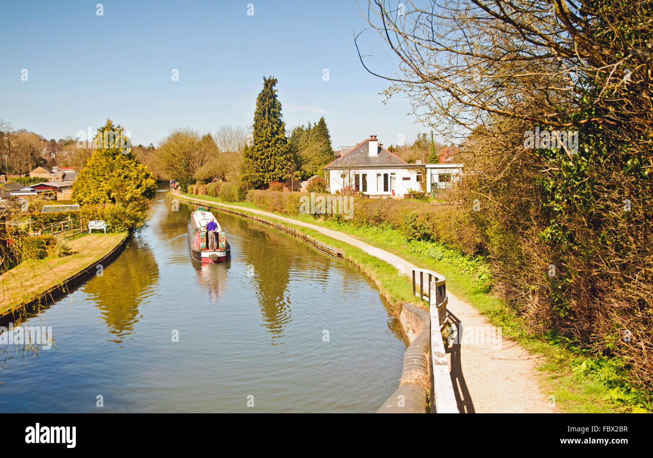 Grand Union Canal in Hertfordshire Stockfoto