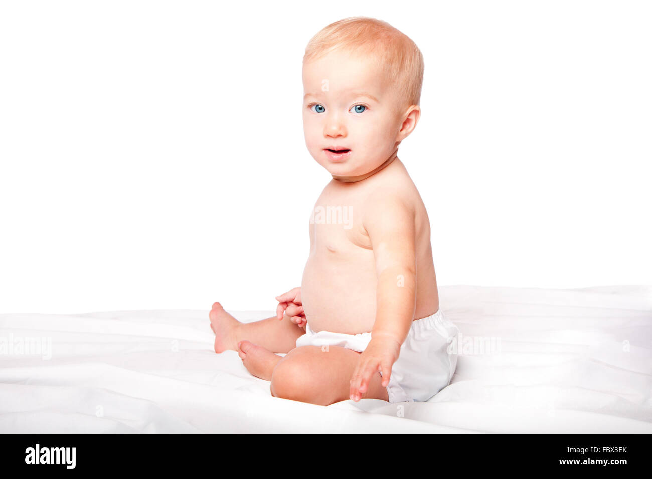 Niedliche baby blaue Augen Stockfoto