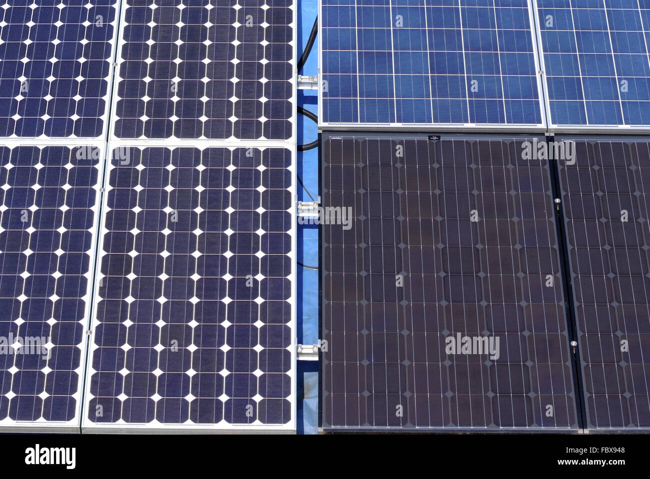 Verschiedenen Solar-Panel-Oberflächen Stockfoto