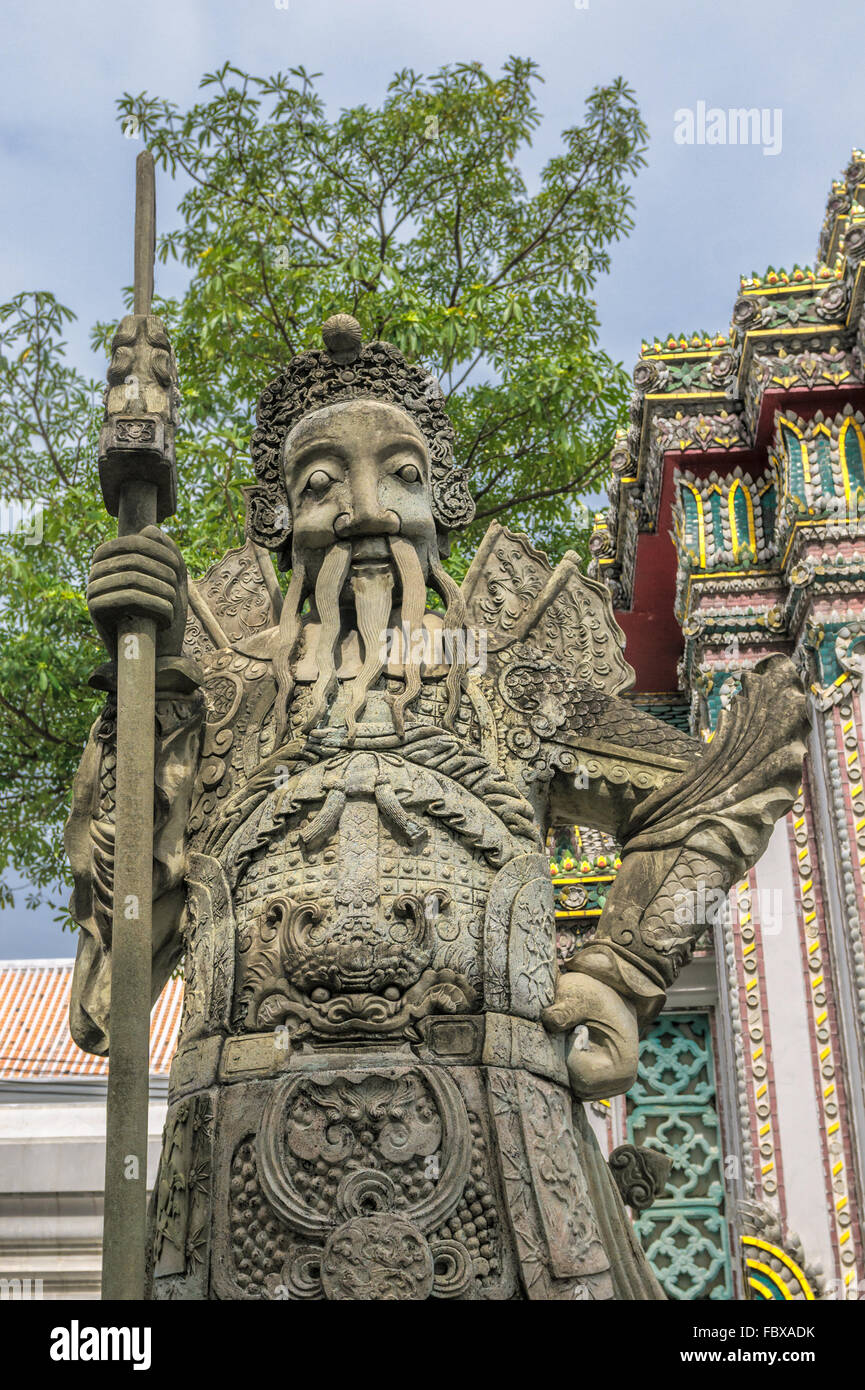 Chinesische Stein Statue im Wat Pho, Bangkok, Thailand Chinesisch Stein Statue im Wat Pho, Bangkok, Thailand Stockfoto