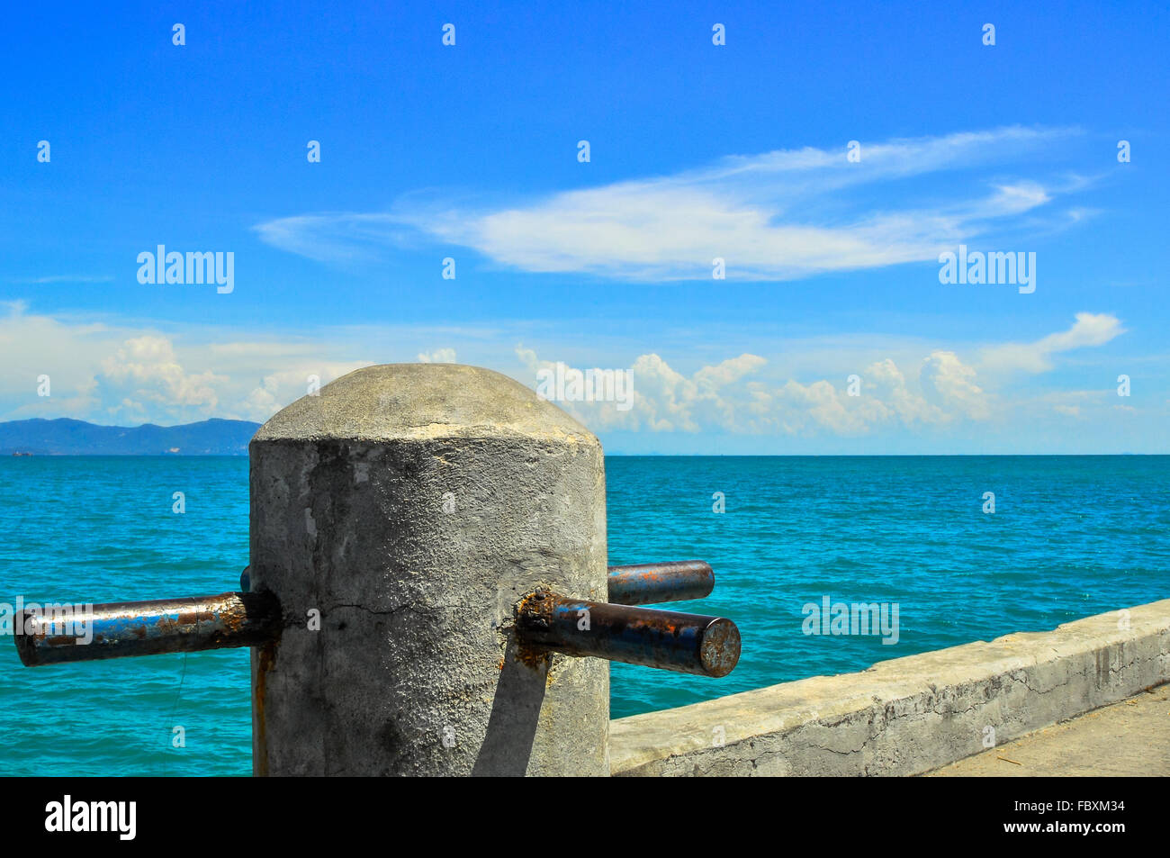 Pier in Koh Phangan, Thailand. Stockfoto