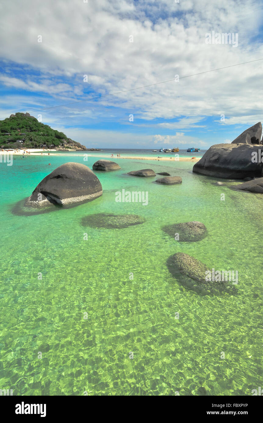Koh Nang Yuan Kalksteine Island, Thailand Stockfoto