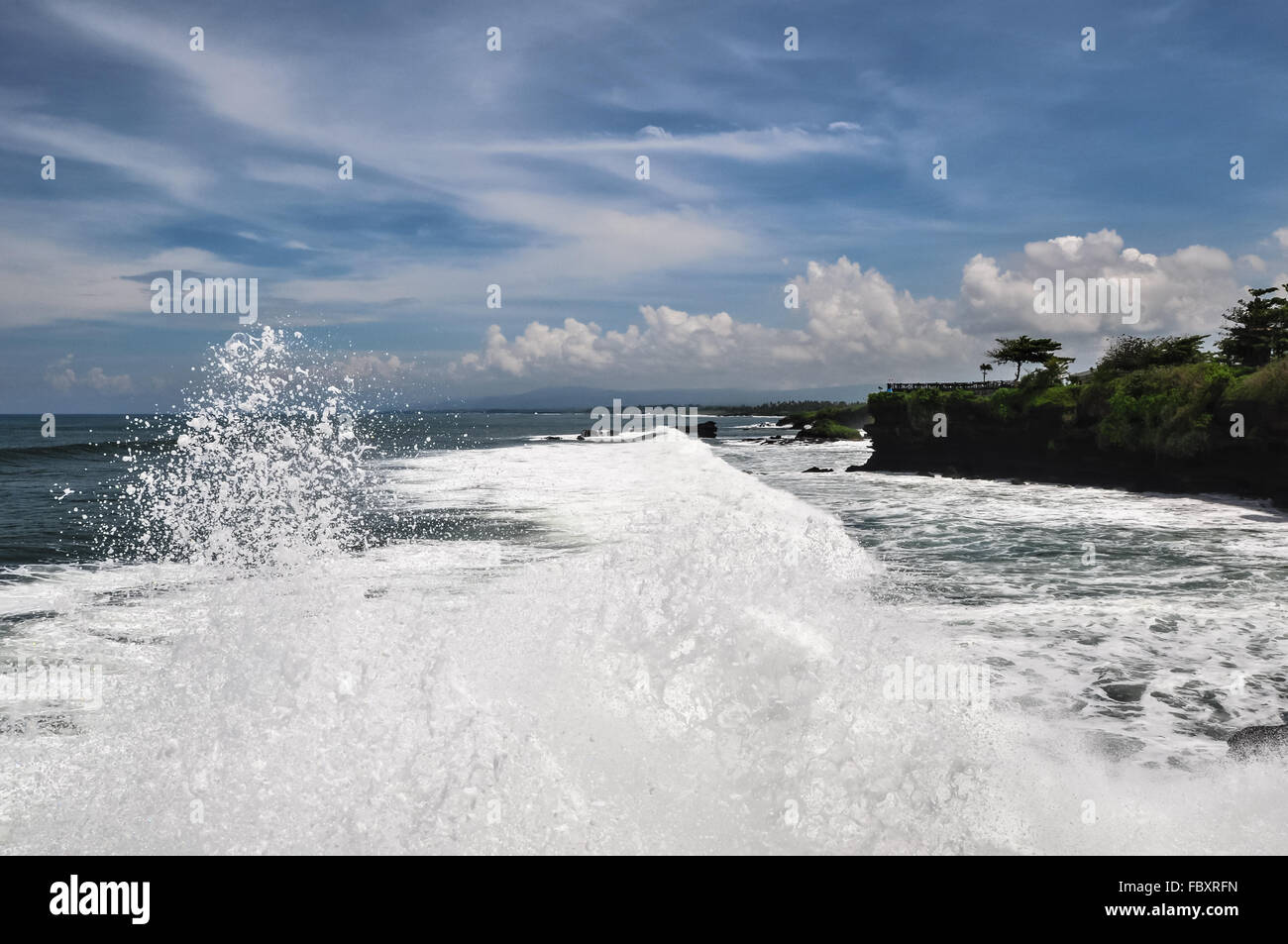 Tanah Lot Tempelkomplex in Insel Bali Stockfoto