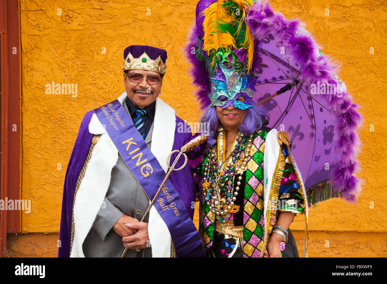 31. jährliche Kingdom Day Parade-Louisiana an Los Angeles Organizing Committee, Inc. (LALA) Mitglieder, die Arbeiten zur Verbesserung der mone Stockfoto