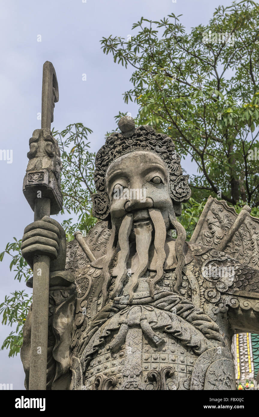 Chinesische Stein Statue im Wat Pho, Bangkok, Thailand Chinesisch Stein Statue im Wat Pho, Bangkok, Thailand Stockfoto