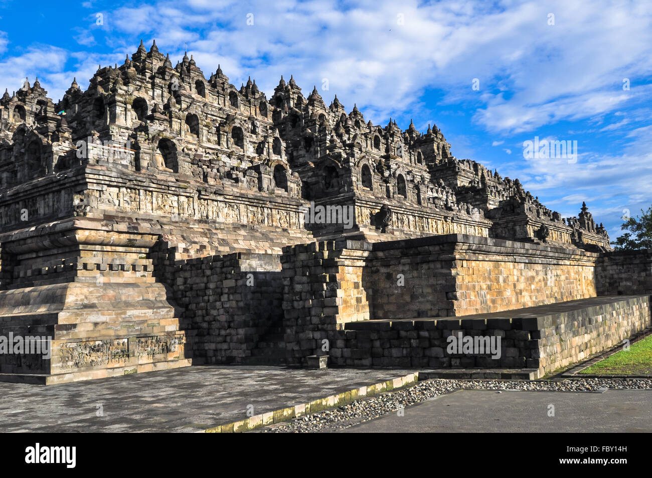 Borobudur Komplex in Yogjakarta in Java Stockfoto