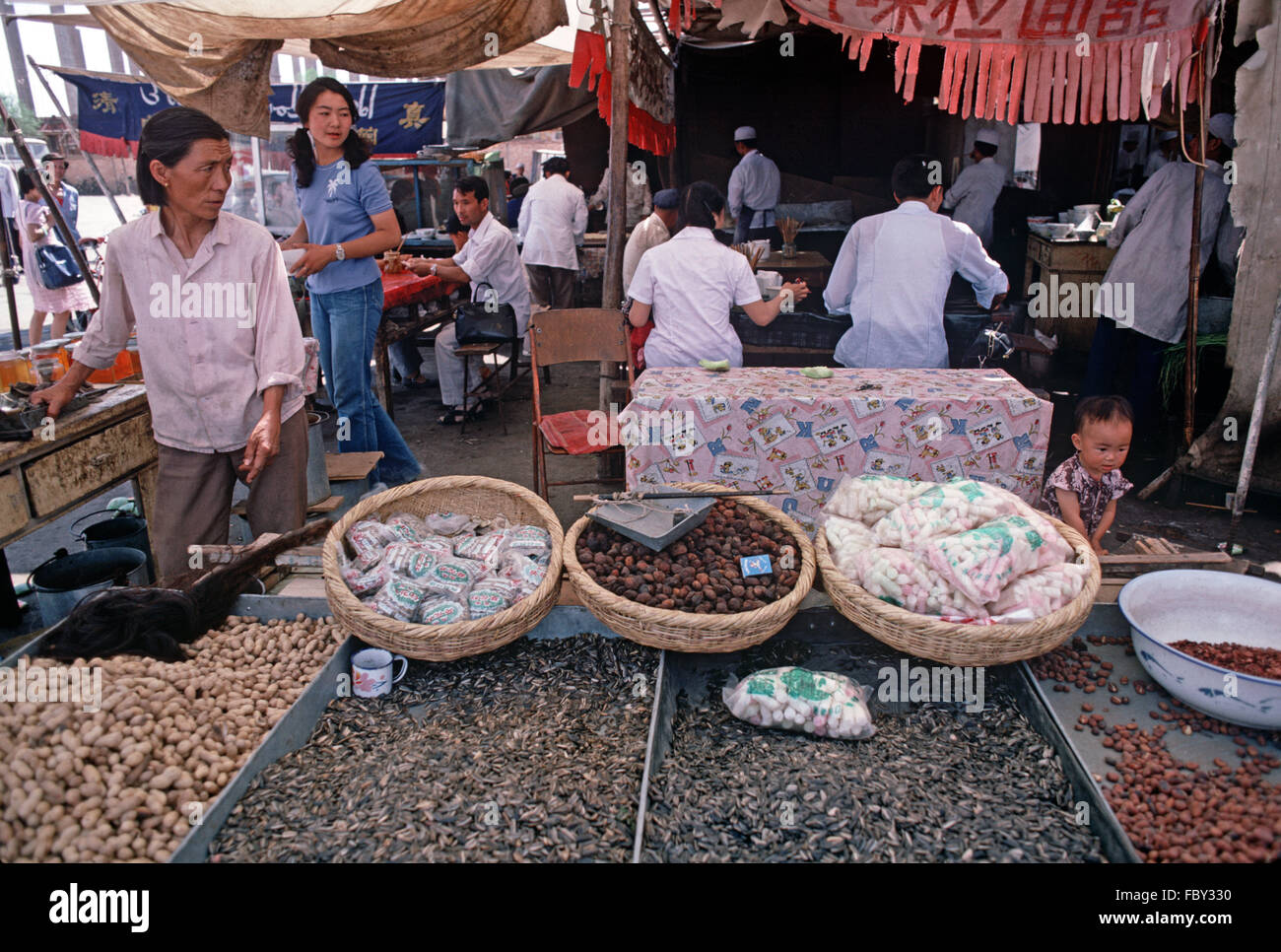 Nüssen und Samen in Yinchuan Markt, autonomen Region Ningxia, China Stockfoto