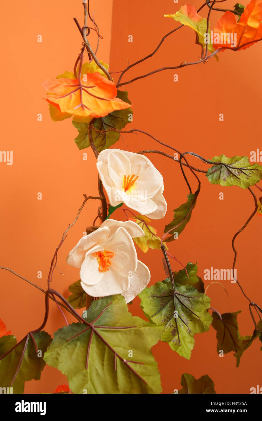 Dekoration, Kunstblumen Stockfoto