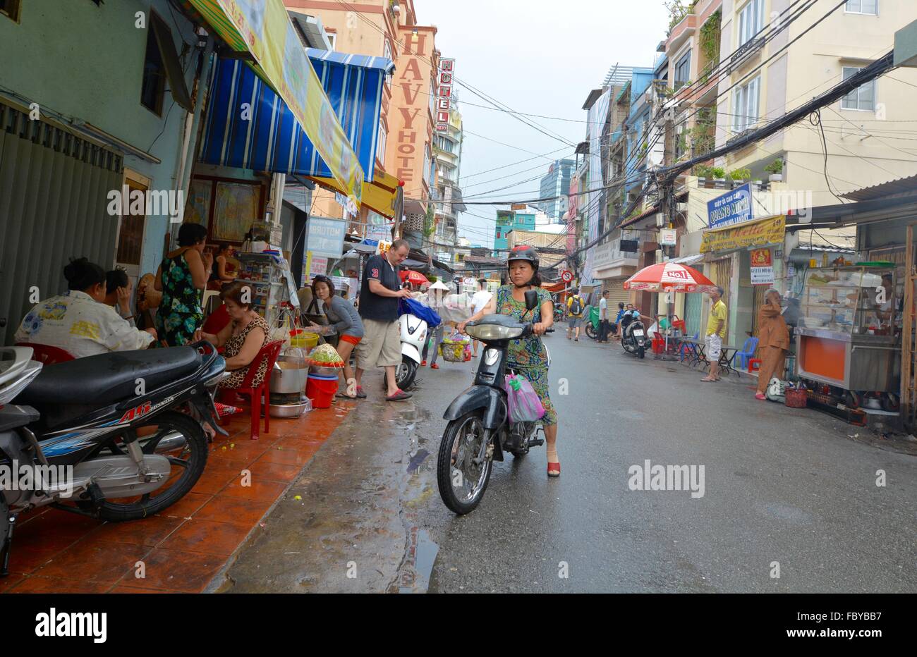 Leben auf der Straße Ho Chi Minh Stadt, Saigon Stockfoto