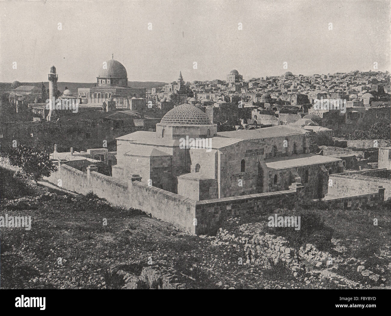 JERUSALEM. Die Heilige Stadt, zeigt die Kirche von St. Anna. Israel. Palästina, 1895 Stockfoto