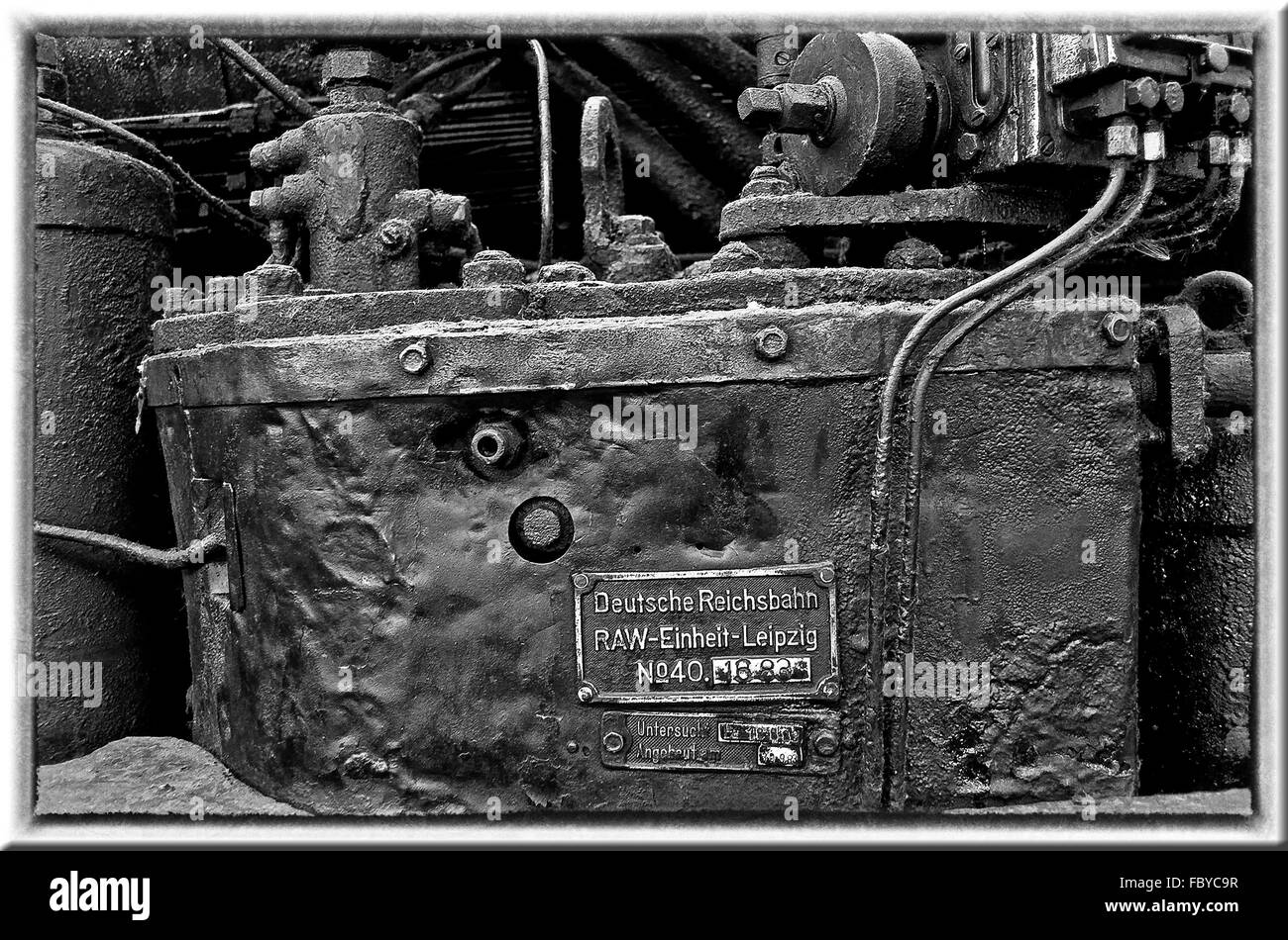 Dampf-Lokomotive-Detail Stockfoto