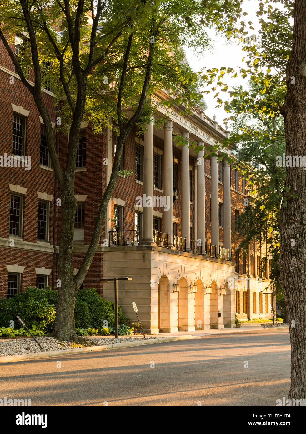 Eingang zum Georgetown Universität Medizinische Fakultät Stockfoto