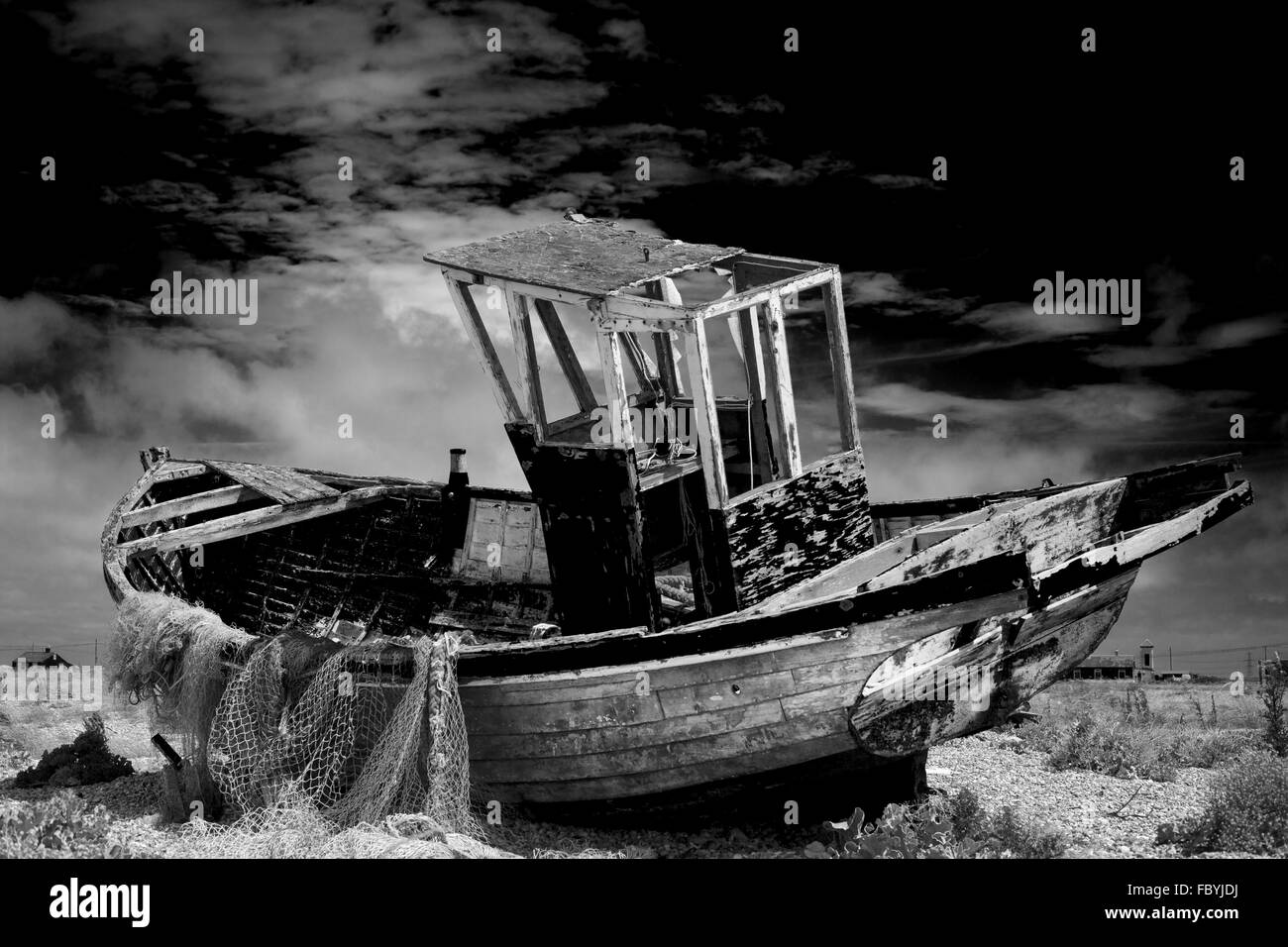 Altes Fischerboot. Stockfoto