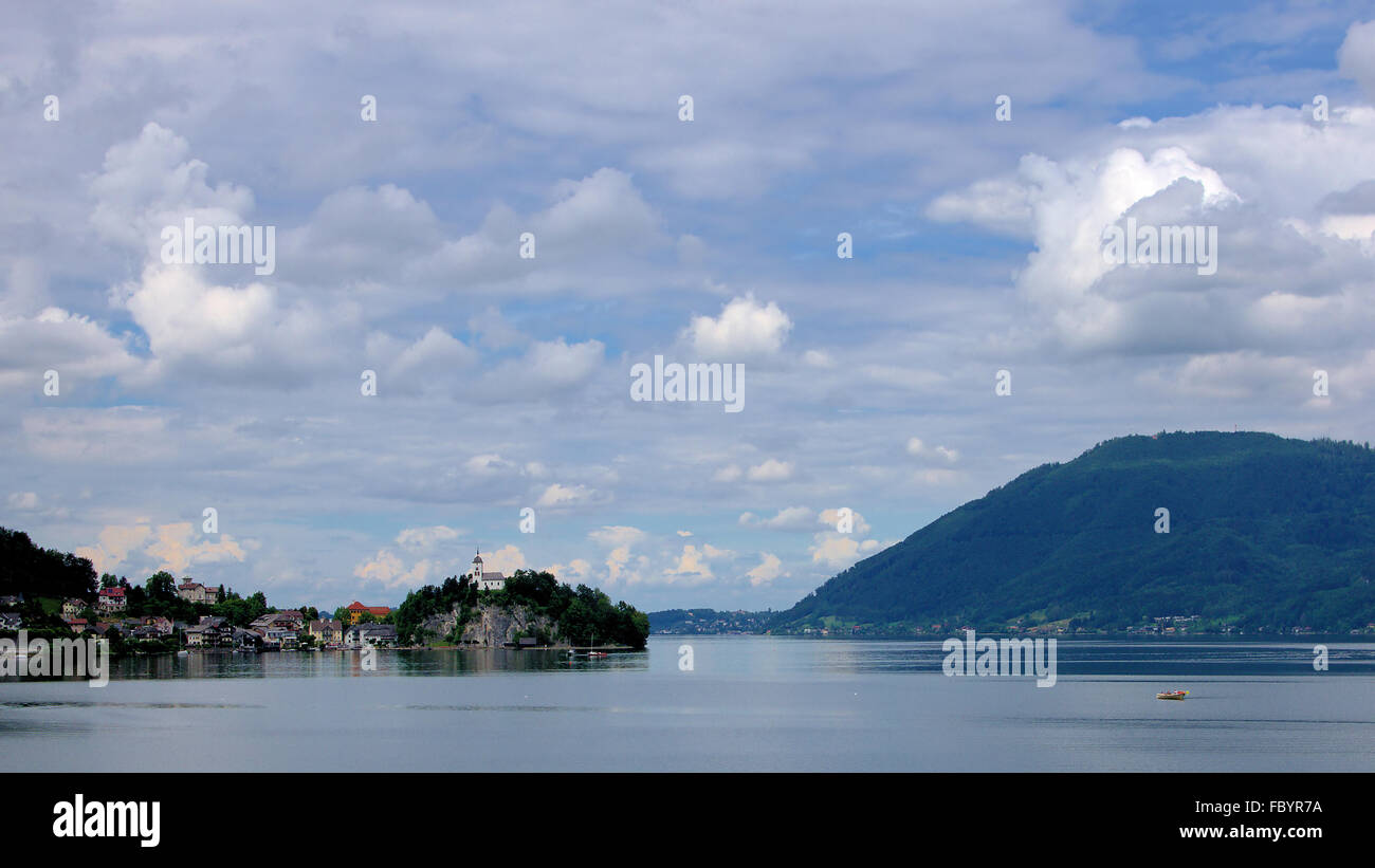 Traunkirchen und Traun See Stockfoto Traunkirchen und Traun See Stockfoto