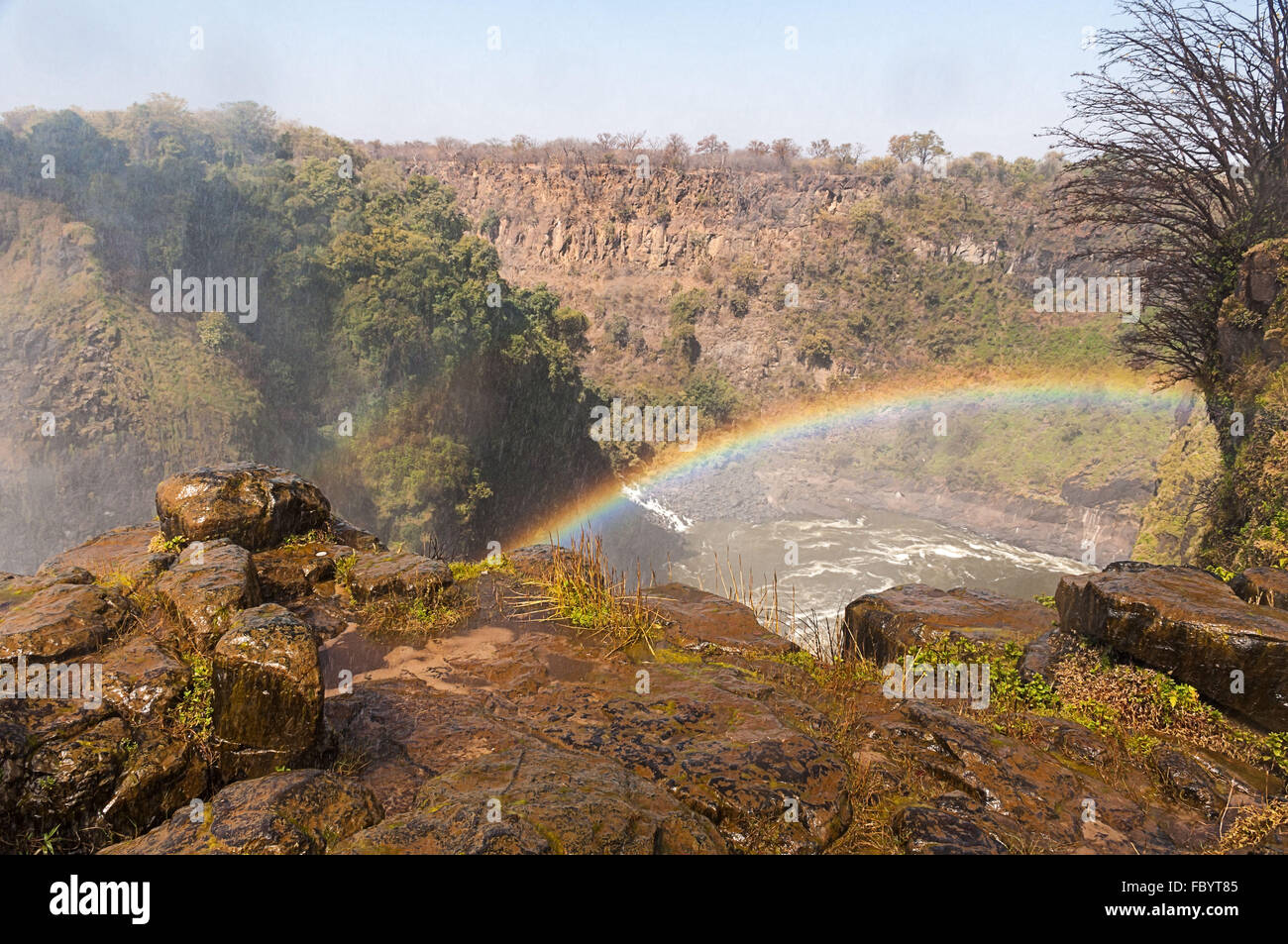 Victoriafälle - Zambezi Schlucht Stockfoto