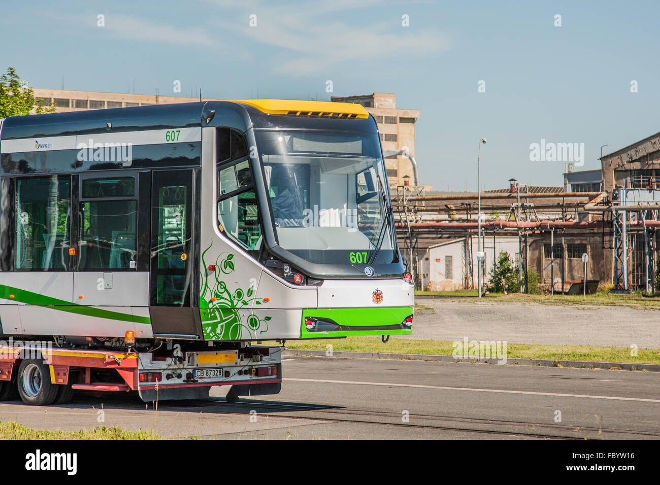Skoda ForCity Straßenbahn für Miskolc Stockfoto