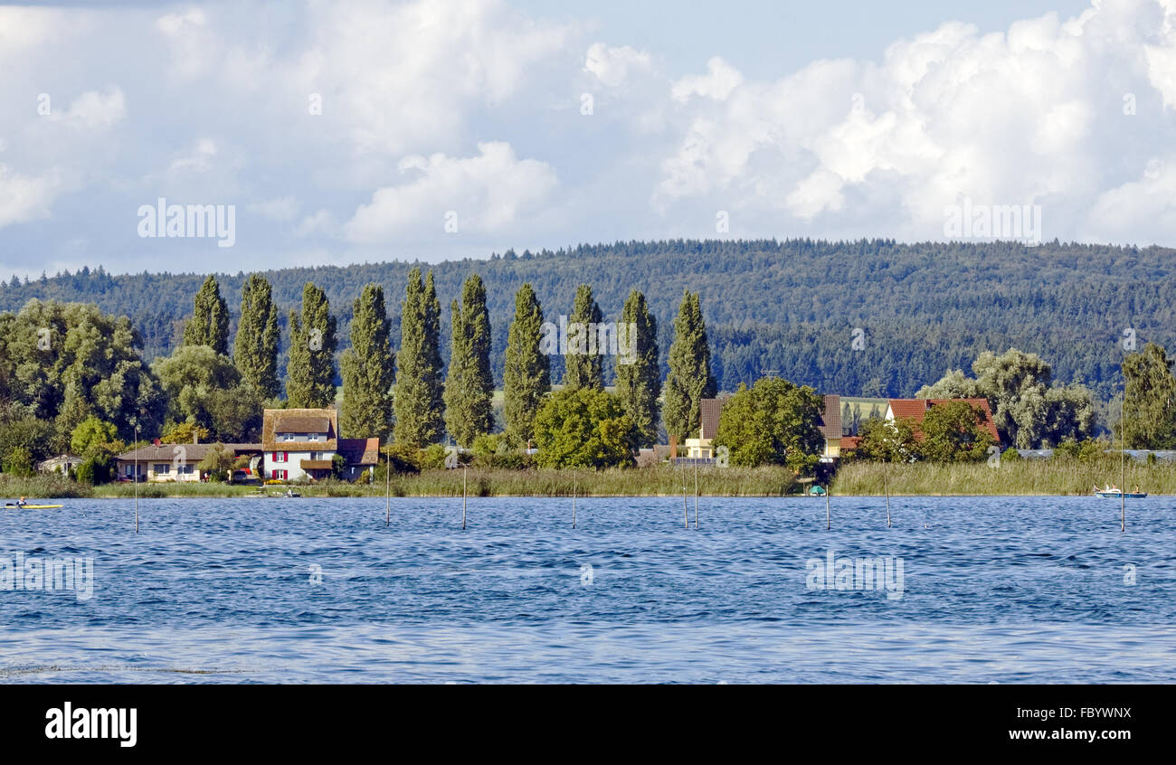 Blick vom Ermatingen auf der Insel Reichenau Stockfoto