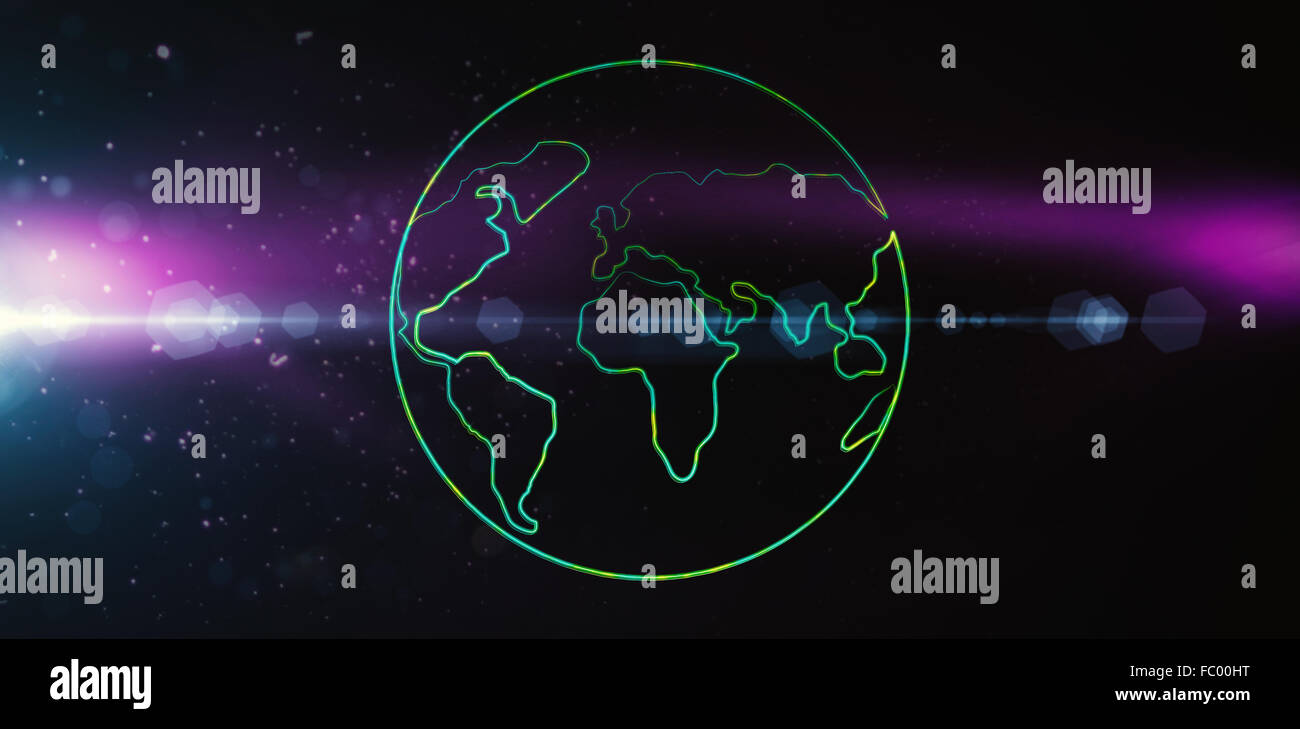 Zusammengesetztes Bild von Globe-Form Stockfoto