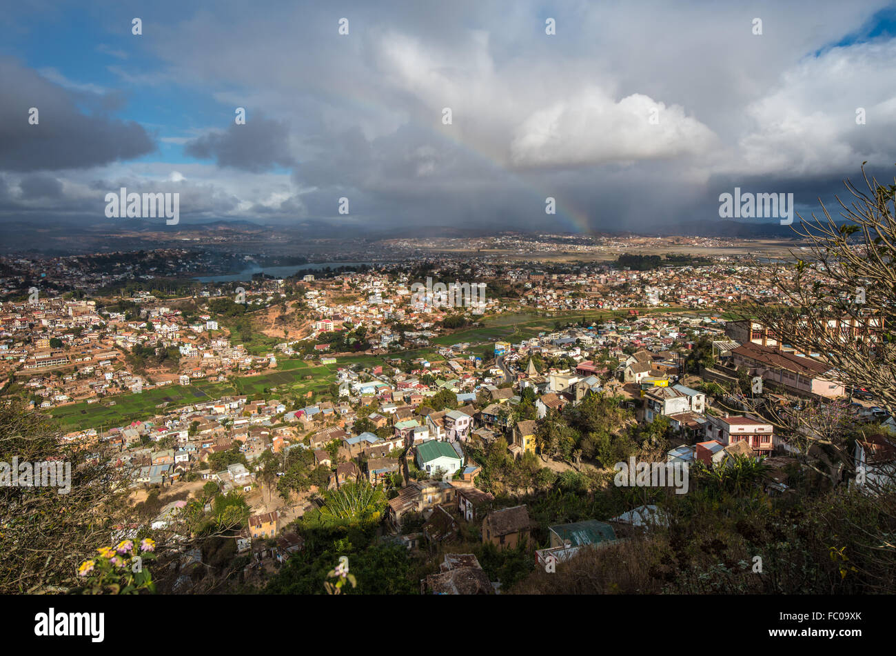 Panorama von Antananarivo, Madagaskar-Hauptstadt Stockfoto