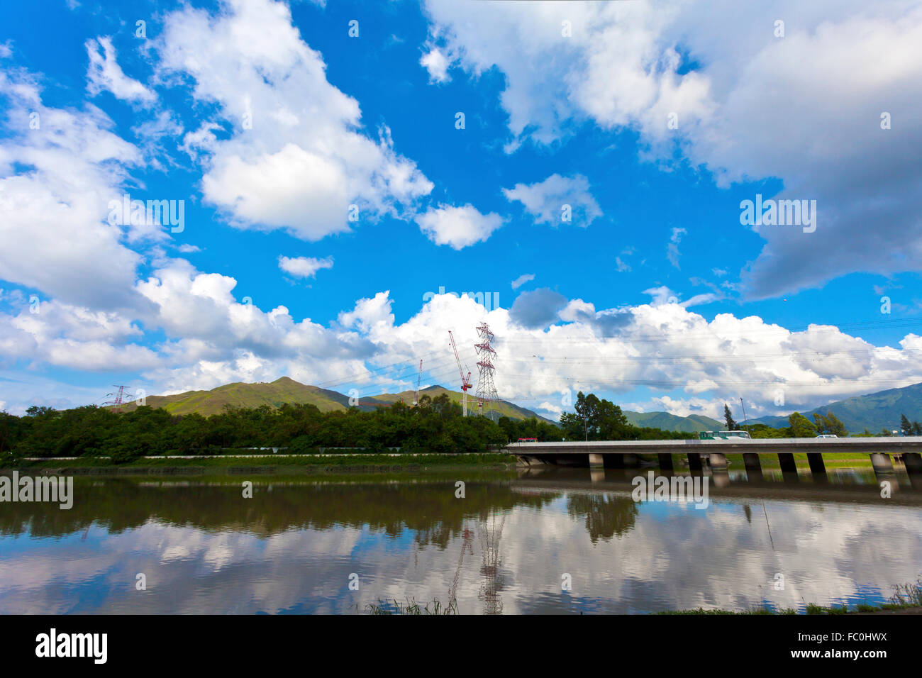 Panorama-Blick und klaren, blauen Himmel Stockfoto