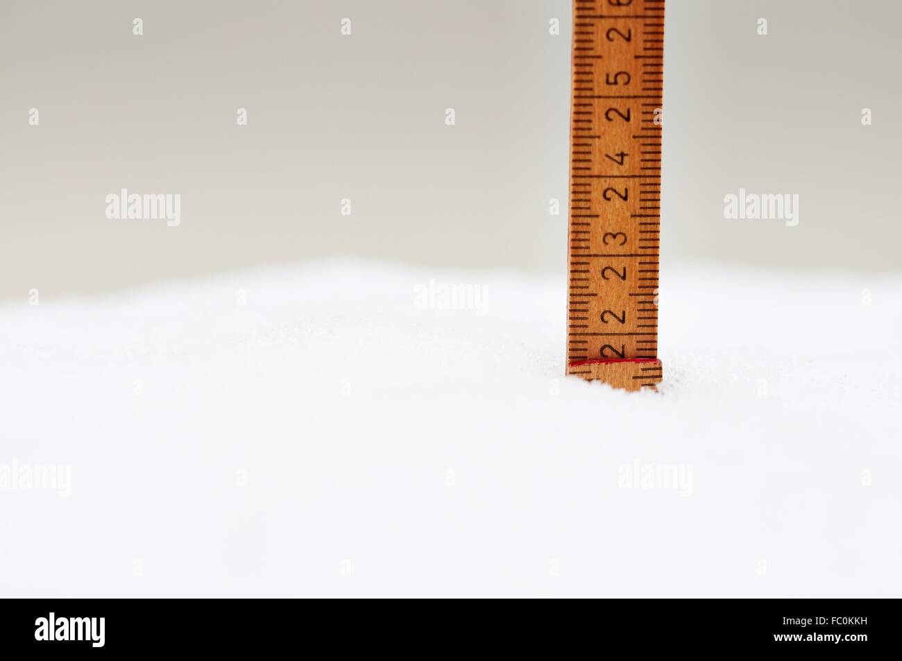 20 cm frisch gefallenen Schnee Stockfoto