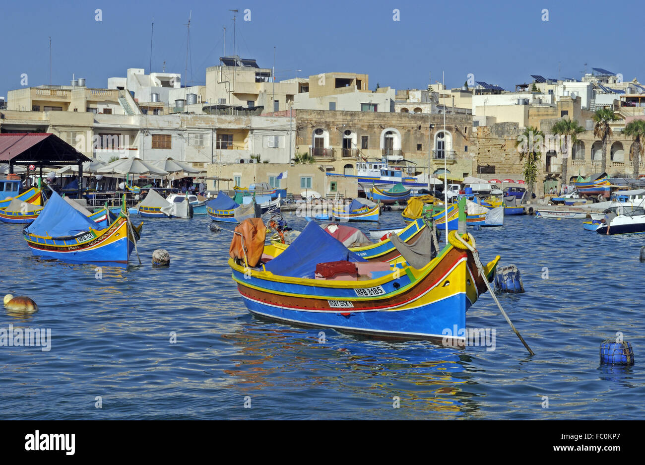 Fischerdorf Stockfoto