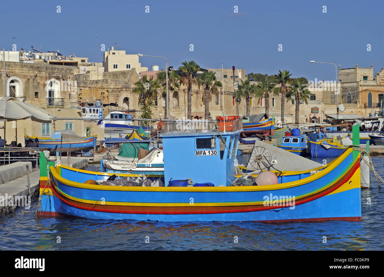 Fischerdorf Stockfoto