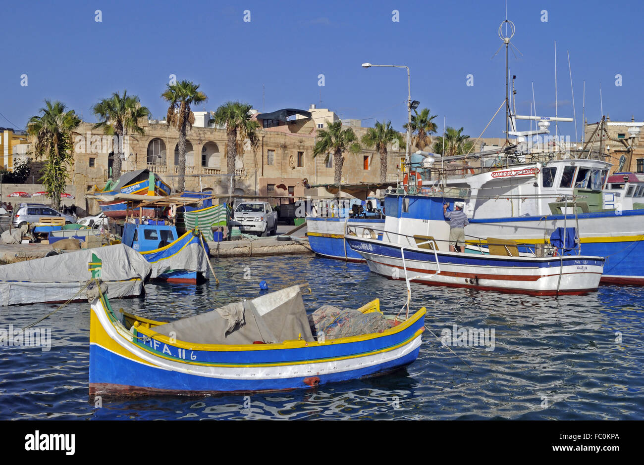 Fischerdorf Stockfoto
