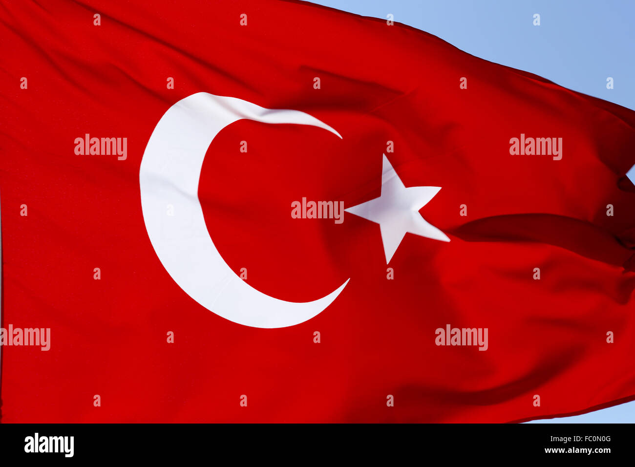 türkische Flagge Stockfoto